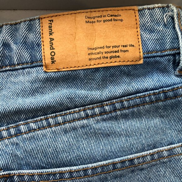 Frank and Oak High-Rise Denim Shorts - Picture 3 of 5